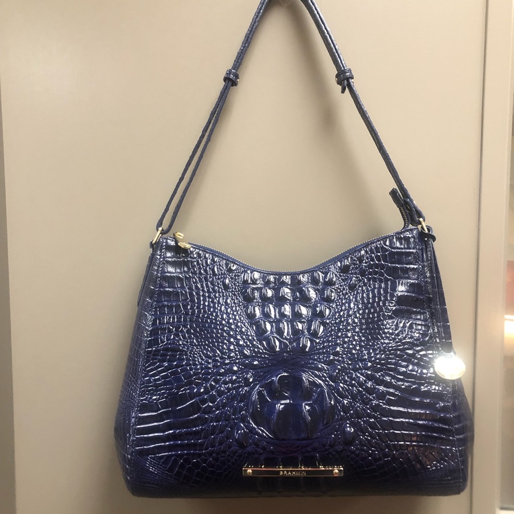 Brahmin Ink Blue Melbourne Shoulder Bag